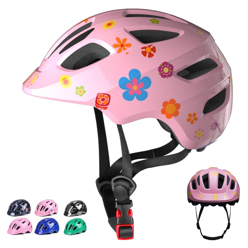 GLAF Baby Bike Helmet Toddler Helmets for 1 Year Old and up Infant Girls Boys Multi Sport Adjustable for Scooter Bicycle Kids Youth Child Skateboard Safety Cycling (XS, Flower) - Image 1